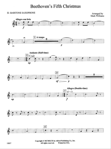 Beethoven's Fifth Christmas: E-flat Baritone Saxophone