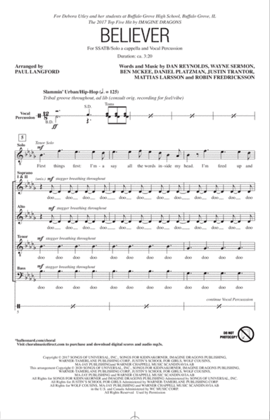 Believer (arr. Paul Langford)