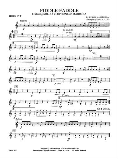 Fiddle-Faddle: 1st F Horn