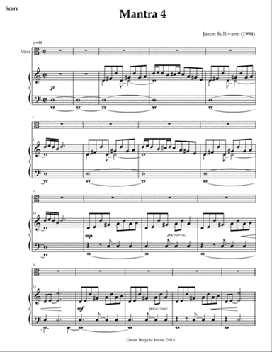 Mantra 4 - for Viola and Piano
