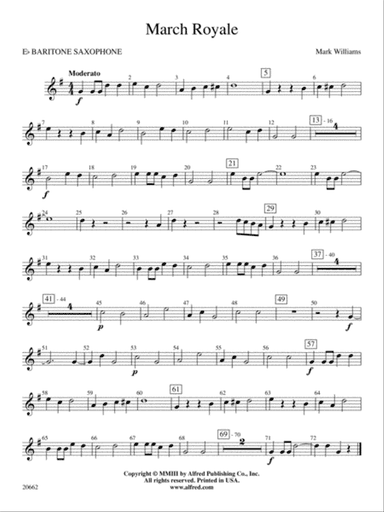 March Royale: E-flat Baritone Saxophone