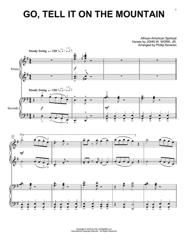 Go, Tell It On The Mountain (arr. Phillip Keveren)