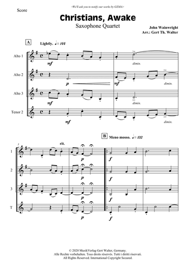 Christians, Awake, Salute The Happy Morn