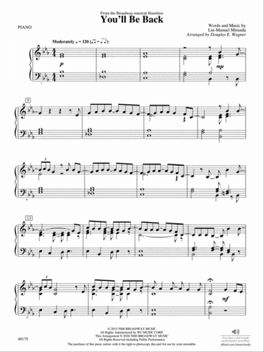 You'll Be Back: Piano Accompaniment