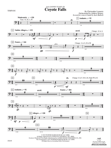 Coyote Falls (from Looney Tunes 3D): Timpani