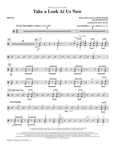 Take A Look At Us Now (from Lyle, Lyle, Crocodile) (arr. Mac Huff) - Drums