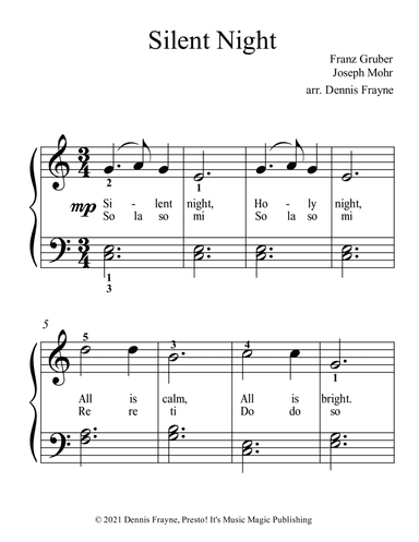 Silent Night (standard notation)
