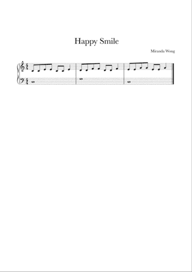 Happy Smile - Easy Piano Solo in C Key
