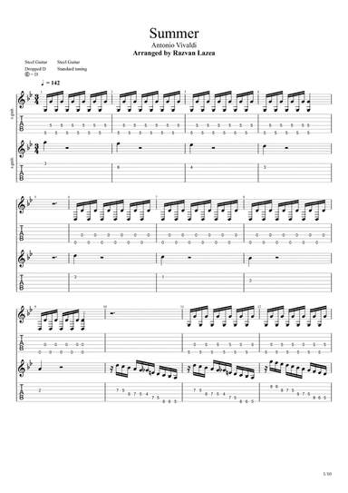 Vivaldi - Summer Presto - Guitar Duet