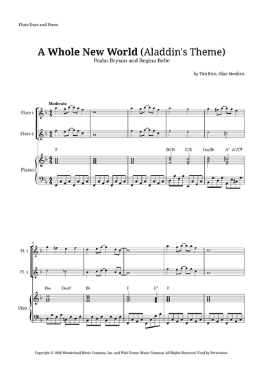 A Whole New World (aladdin's Theme)