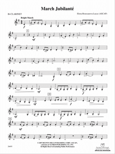March Jubilante: 1st B-flat Clarinet