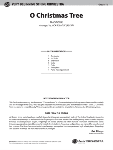 O Christmas Tree: Score