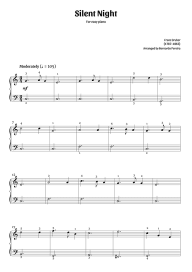 Silent Night (easy piano – C major)