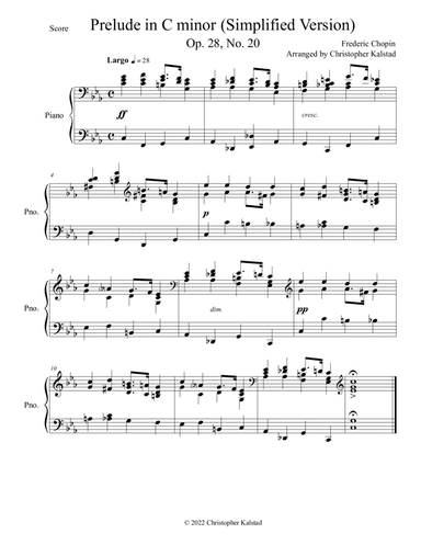 Prelude in C Minor (Chopin - Simplified Version)