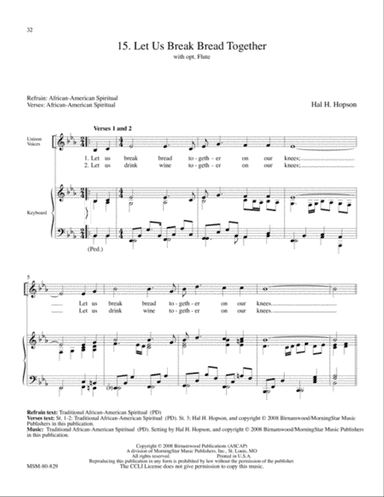 Let Us Break Bread Together (Downloadable)