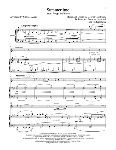 Summertime (from Porgy and Bess)