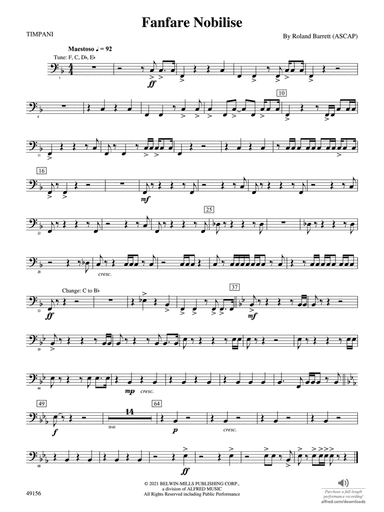 Fanfare Nobilise: Timpani