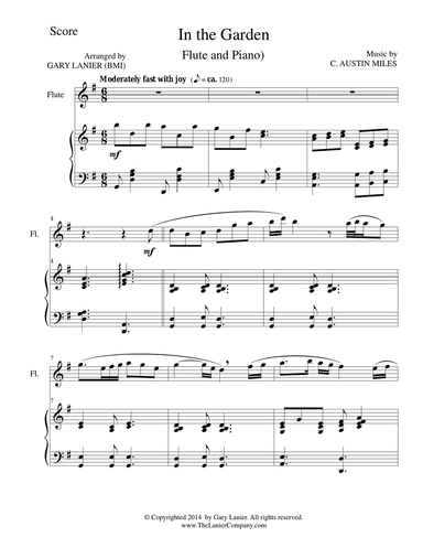 IN THE GARDEN (Flute/Piano and Flute Part)