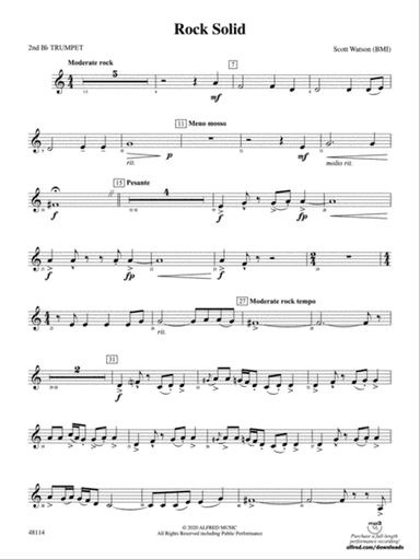 Rock Solid: 2nd B-flat Trumpet
