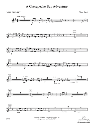 A Chesapeake Bay Adventure: 3rd B-flat Trumpet