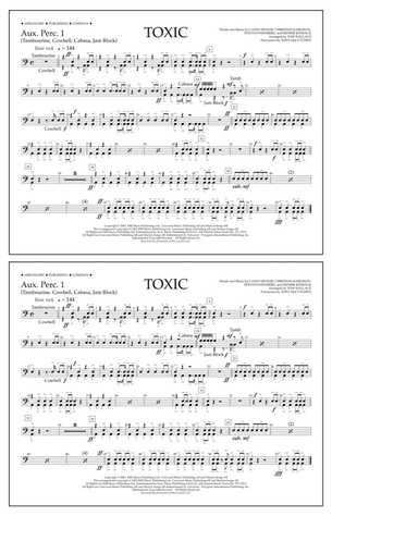 Toxic (arr. Tom Wallace) - Aux. Perc. 1