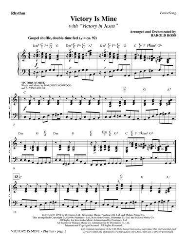 Victory Is Mine (with "Victory In Jesus") - Rhythm