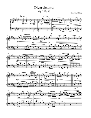Divertimento-Beautiful things Op.2 No.10