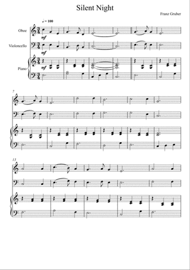 Franz Gruber - Silent Night (Oboe and Violoncello Duet)