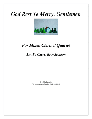 God Rest Ye Merry, Gentlemen for Clarinet Quartet