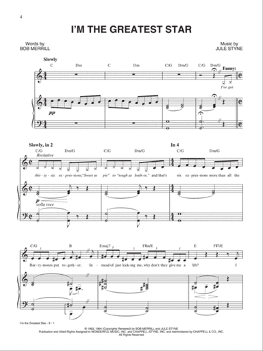 I'm the Greatest Star (from "Funny Girl")