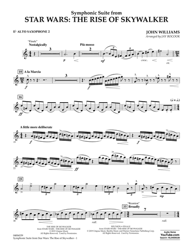 Symphonic Suite from Star Wars: The Rise of Skywalker (arr. Bocook) - Eb Alto Saxophone 2