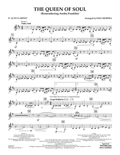 The Queen Of Soul (arr. Paul Murtha)- Conductor Score (Full Score) - Eb Alto Clarinet