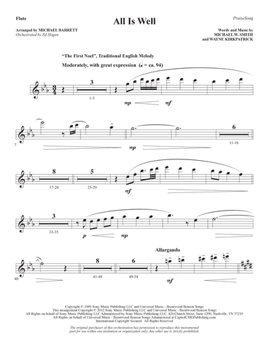 All Is Well (arr. Michael Barrett) - Flute