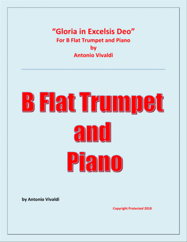 Gloria In Excelsis Deo - Solo Bb Trumpet/ B Flat Trumpet and Piano - Advanced Intermediate