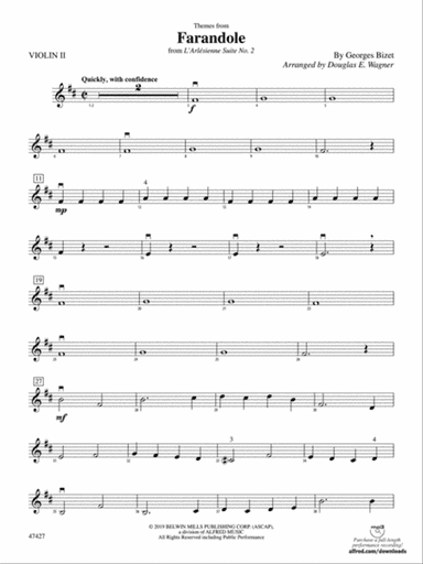 Themes from Farandole: 2nd Violin