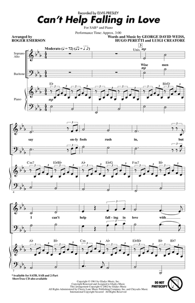 Can't Help Falling In Love (arr. Roger Emerson)