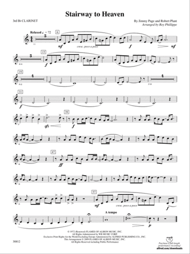 Stairway to Heaven: 3rd B-flat Clarinet