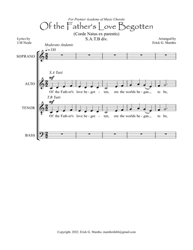 Of the Father's Love Begotten