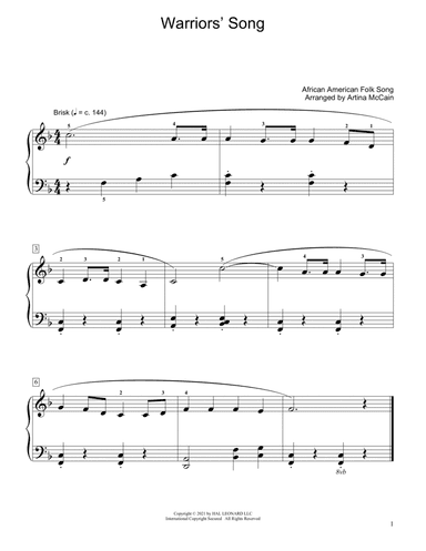 Warriors' Song (arr. Artina McCain)