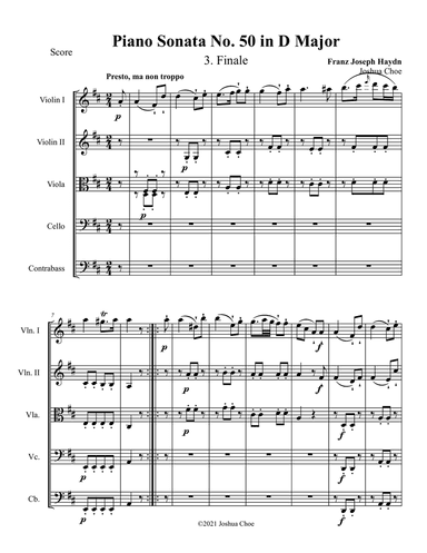 Piano Sonata in D major, Hob.XVI:37, Movement 3