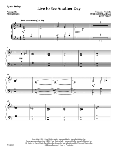Live to See Another Day (arr. Mark Hayes) - Synthesized Strings