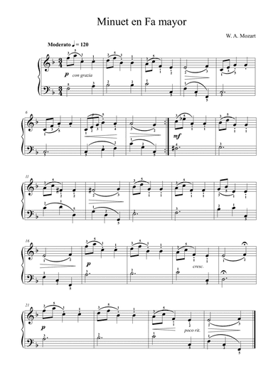 Minuet in F major