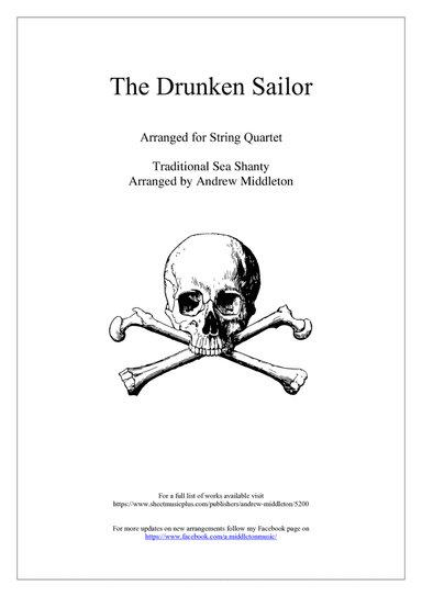 The Drunken Sailor for String Quartet