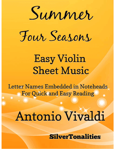 Summer the Four Seasons First Movement Easy Violin Sheet Music