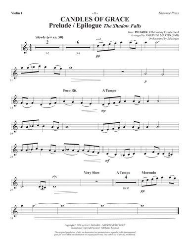 Candles Of Grace (A Service for Tenebrae) - Violin 1