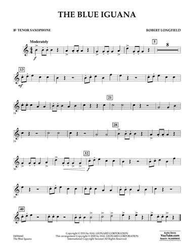 The Blue Iguana - Bb Tenor Saxophone