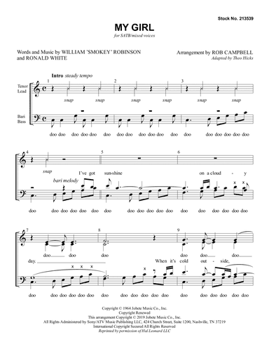 My Girl (arr. Rob Campbell)
