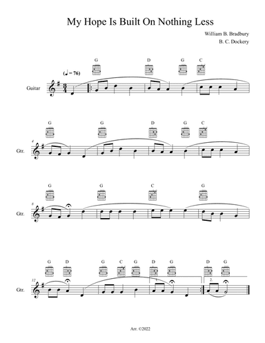 My Hope Is Built On Nothing Less (Guitar Solo or Duet)