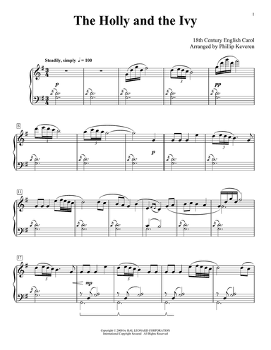 The Holly And The Ivy (arr. Phillip Keveren)