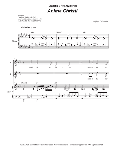 Anima Christi (Vocal Quartet - (SATB)